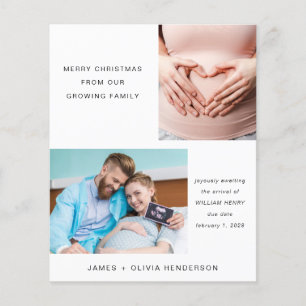 Julkort för växande familj med foto