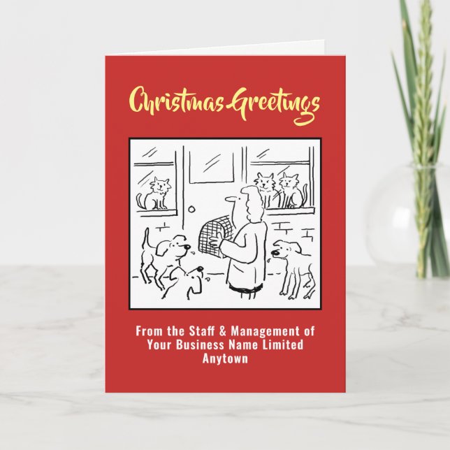 Julkort för veterinär helgkort (Framsida)