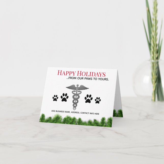 Julkort för veterinära ändamål tack kort (Framsida)