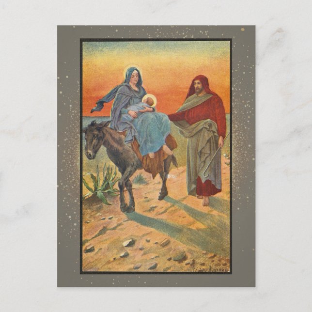 Julkort för vintagens Religiösa Vykort (Framsida)