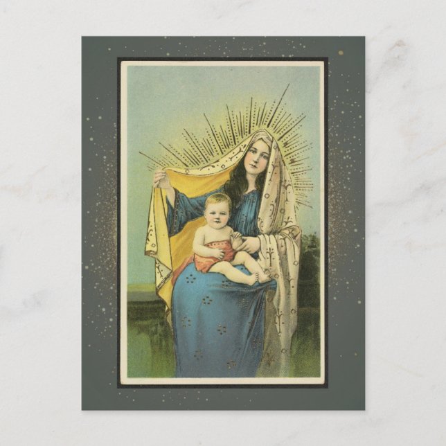 Julkort för vintagens Religiösa Vykort (Framsida)