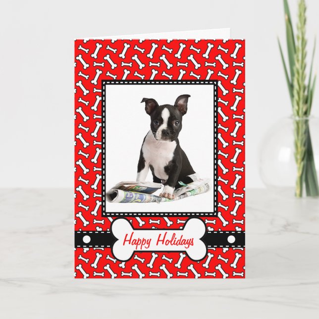 Julkort från Hund - Naughty eller Nice Helgkort (Framsida)