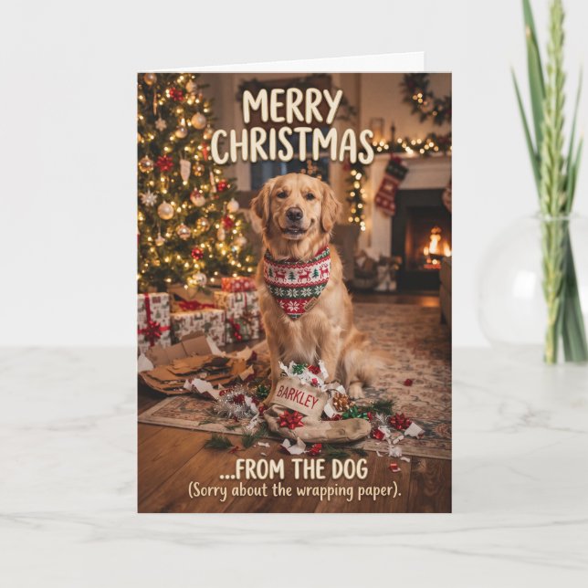 Julkort från hunden kort (Framsida)