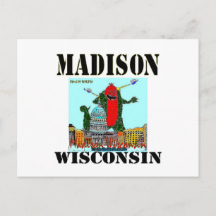 Julkort från Madison Wisconsin Helg Vykort