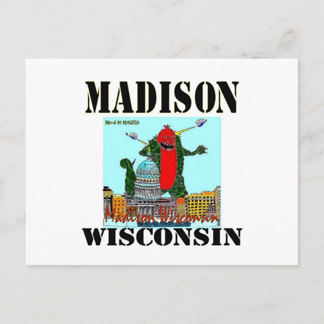 Julkort från Madison Wisconsin Helg Vykort (Framsida)