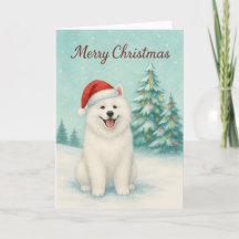 Julkort från Samoyed - Helgdag Card