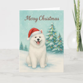 Julkort från Samoyed - Helgdag Card Kort