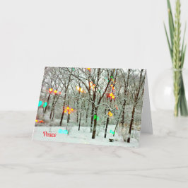 Julkort, fred med jul Ljus Helgkort