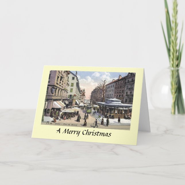 Julkort - Genève, Schweiz Helgkort (Framsida)