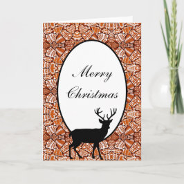 Julkort Gingerbröd Cookies/Stag Helgkort