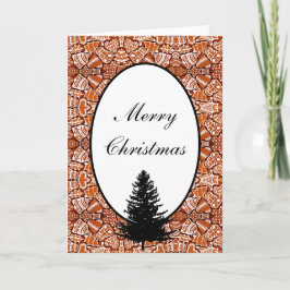 Julkort Gingerbröd Cookies/Träd Helgkort