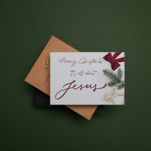 Julkort: God Jul det handlar om Jesus. Anteckningskort