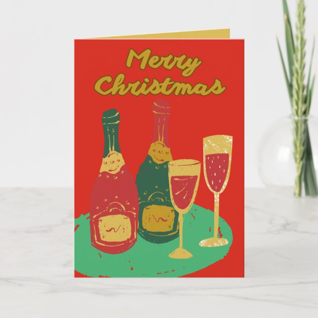 Julkort, God jul-hälsningskort Inbjudan (Framsida)