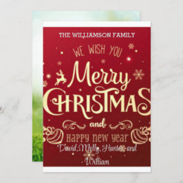 Julkort God Jul Röda Högtidskort Inbjudningar