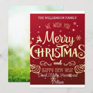 Julkort God Jul Röda Högtidskort Inbjudningar