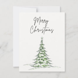 Julkort "God jul" - Träd