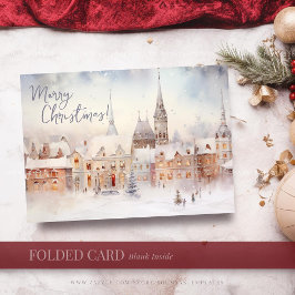 Julkort, God Jul Vinterlandskap Helgkort