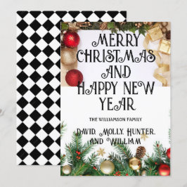 Julkort God Jul Vit Högtidskort Inbjudningar