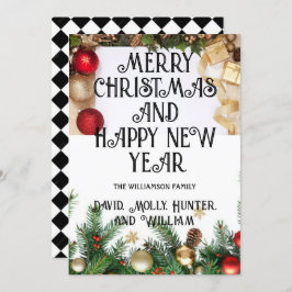 Julkort God Jul Vit Höstkort Inbjudningar