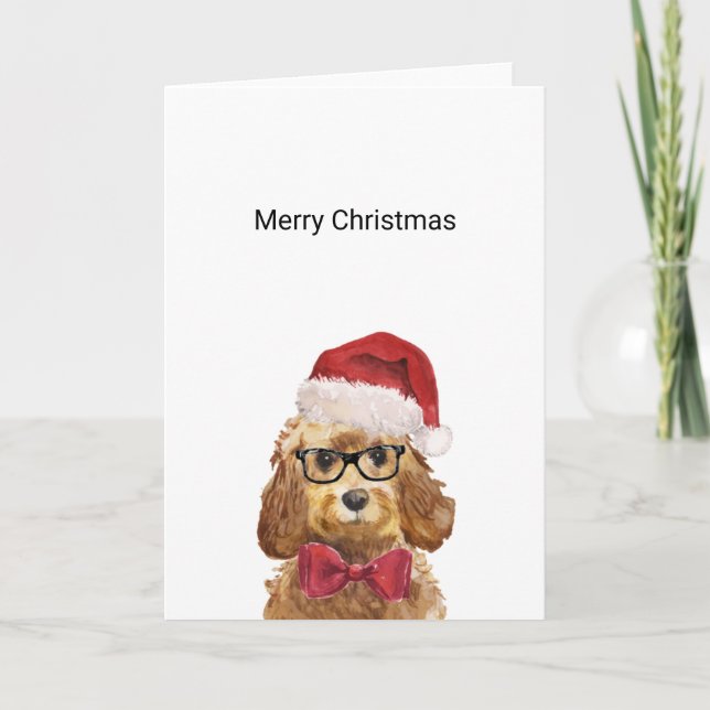Julkort, Golden Honung Cockapoo Card Kort (Framsida)