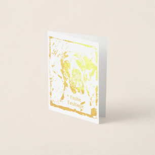 julkort Guld Great dane Folierat Kort