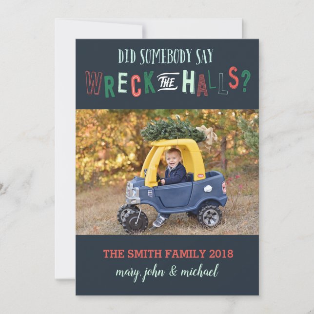 Julkort, Helgdag-fotokort, roligt Julkort (Framsida)