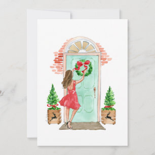 Julkort Helgdag "Julkrans" Meddelande