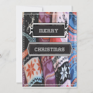 Julkort Holiday Strumpa Tröja Sydd