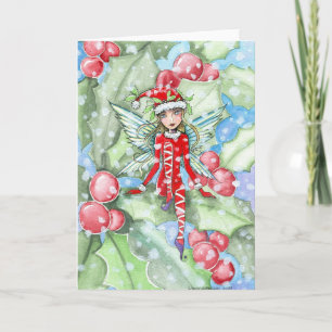 Julkort Holly Fairy av Molly Harrison Helgkort