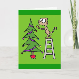 Julkort i apa helgkort