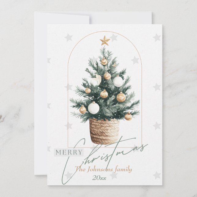 Julkort i elegant - helgdag utan foto (Framsida)