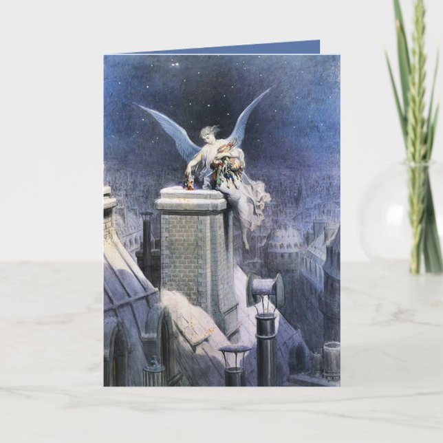 Julkort i Kväll Angel Helgkort (Framsida)