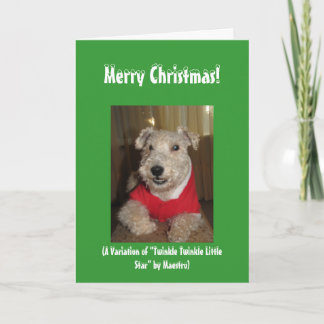Julkort i Lakeland Terrier Helgkort