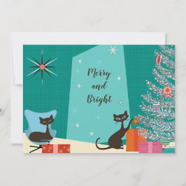 Julkort i Mid-Century Design-stil