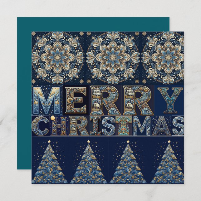 Julkort i platt design (Fram/baksida)