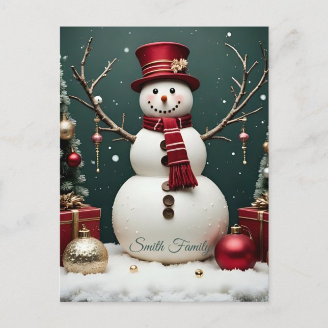 Julkort i vintage-stil  helg vykort (Framsida)