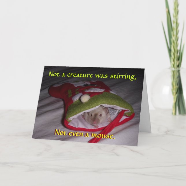 Julkort: Inte ens en mus Helgkort (Framsida)
