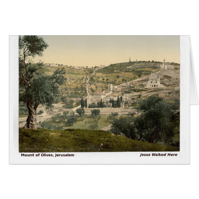 Julkort Jerusalem Vintage Foto Hälsningskort (Framsidan Horizontal)