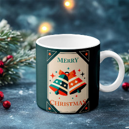 Julkort - Jingle Klockor och stjärnor Kaffemugg