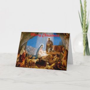 Julkort - julkrubba helgkort