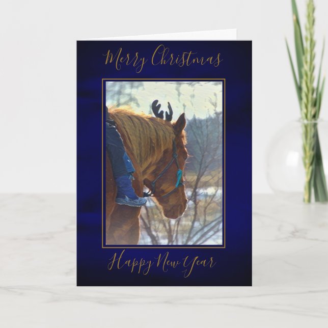 Julkort "julrid" helgkort (Framsida)