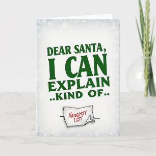 Julkort Kära Tomte Jag Kan Förklara Lite Grand Kort