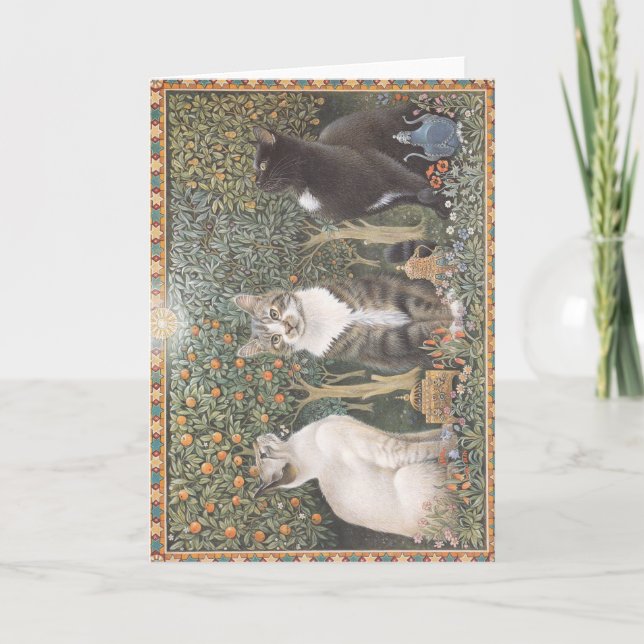 Julkort - Katt Helgkort (Framsida)