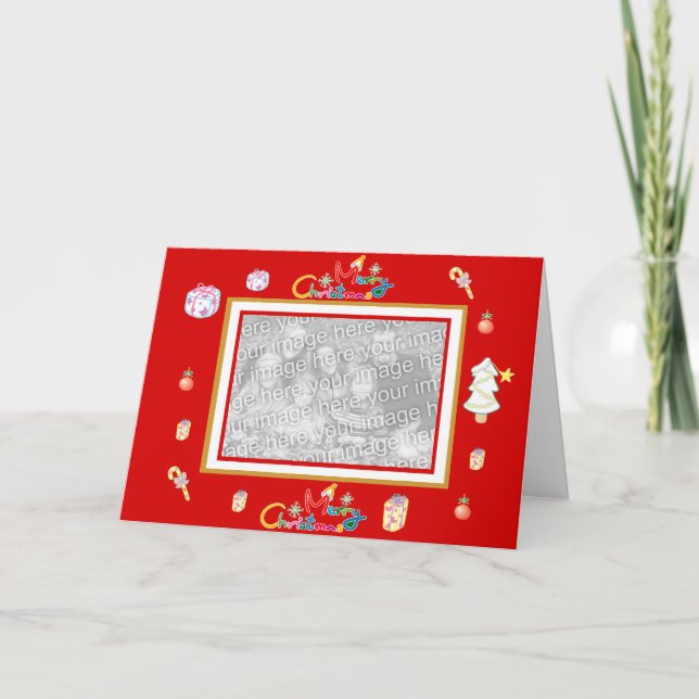 Julkort Lägg till din bild Foto Mall Jul (Framsida)
