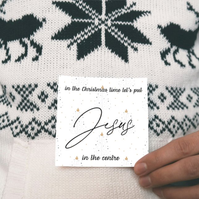Julkort: Låt oss att sätta Jesus i centrum Julkort (Skapare uppladdad)