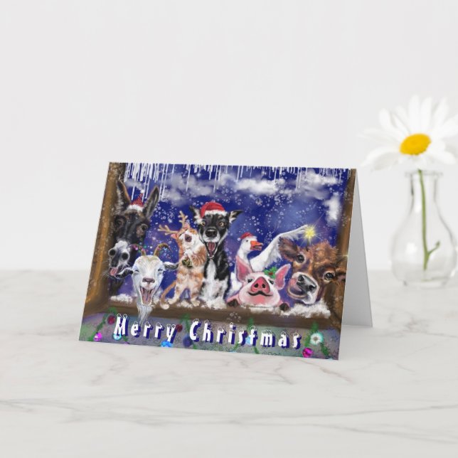 Julkort - lustigt Djurhållaren Party Lycklig Kort (Liten växt)