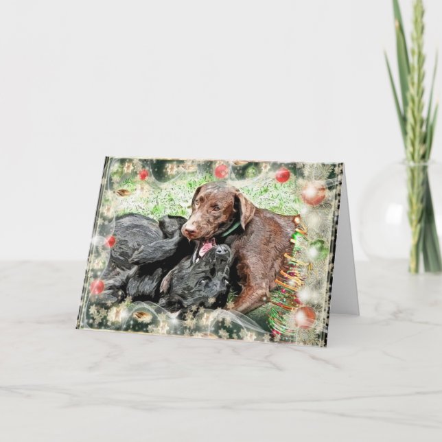 Julkort ~ marionett humor helgkort (Framsida)