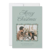 Julkort med akvarelltallram foto