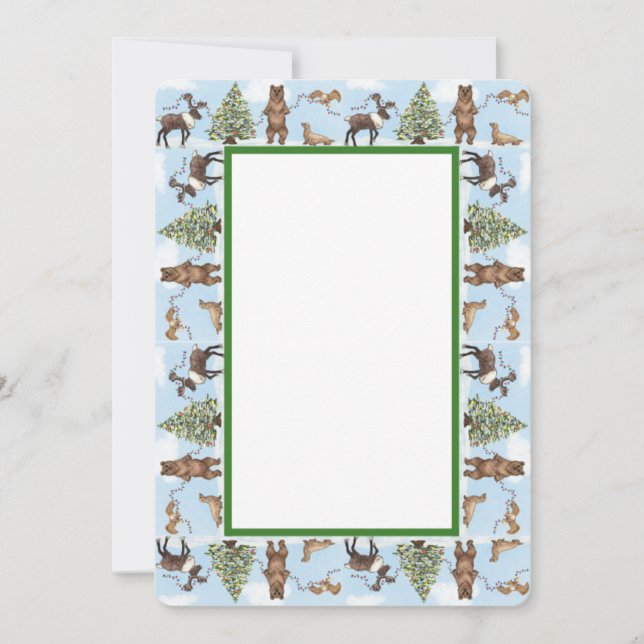 Julkort med Alaskatema Inbjudningar (Framsida)