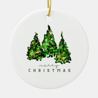 Julkort med alkoholbläckdesign julgran julgransprydnad keramik